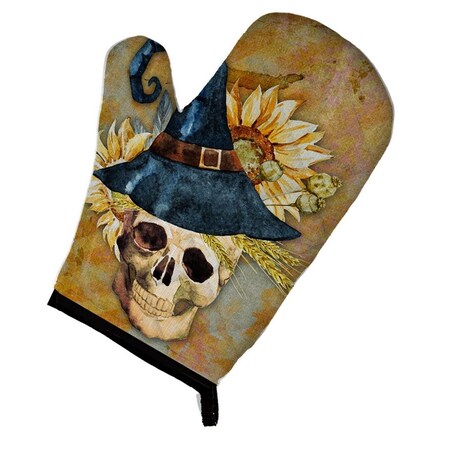Carolines Treasures Day of the Dead Witch Skull Oven Mitt BB5126OVMT
